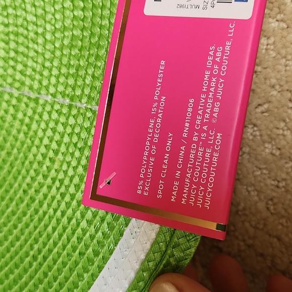 NWT ❗️ set of 4 Juice couture placemats  bright yellow pink orange green fruits - Picture 5 of 13